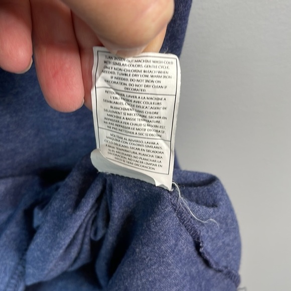 MARGARITAVILLE Ombre Graphic Crewneck T-shirt 2 Tone Navy Short Sleeve Large - Picture 10 of 12